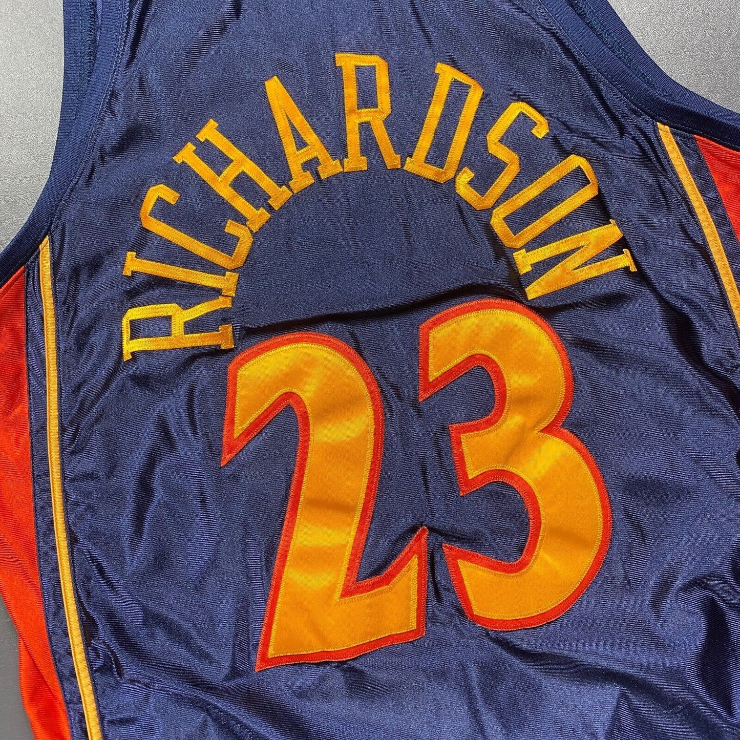 100% Authentic Jason Richardson Adidas Warriors Jersey Size 44 L XL Mens