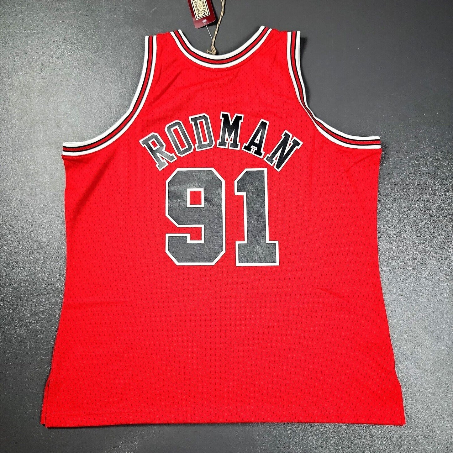 100% Authentic Dennis Rodman Mitchell Ness 97 98 Bulls Jersey Size 2XL 52 Mens