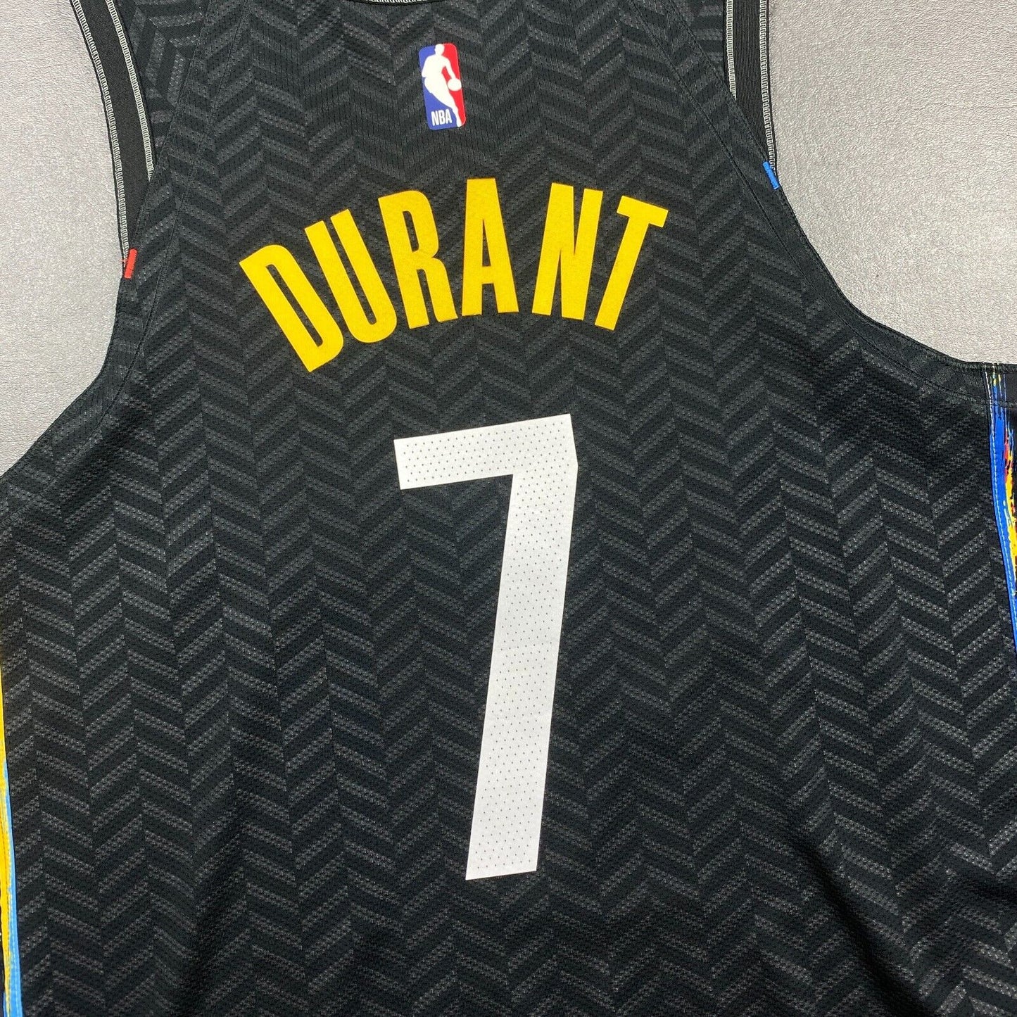 100% Authentic Kevin Durant 2021 Nets City Team Issued Pro Cut Jersey 48+4