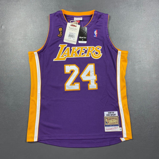 100% Authentic Kobe Bryant Mitchell Ness 08 2009 Finals Lakers Jersey Size 44 L