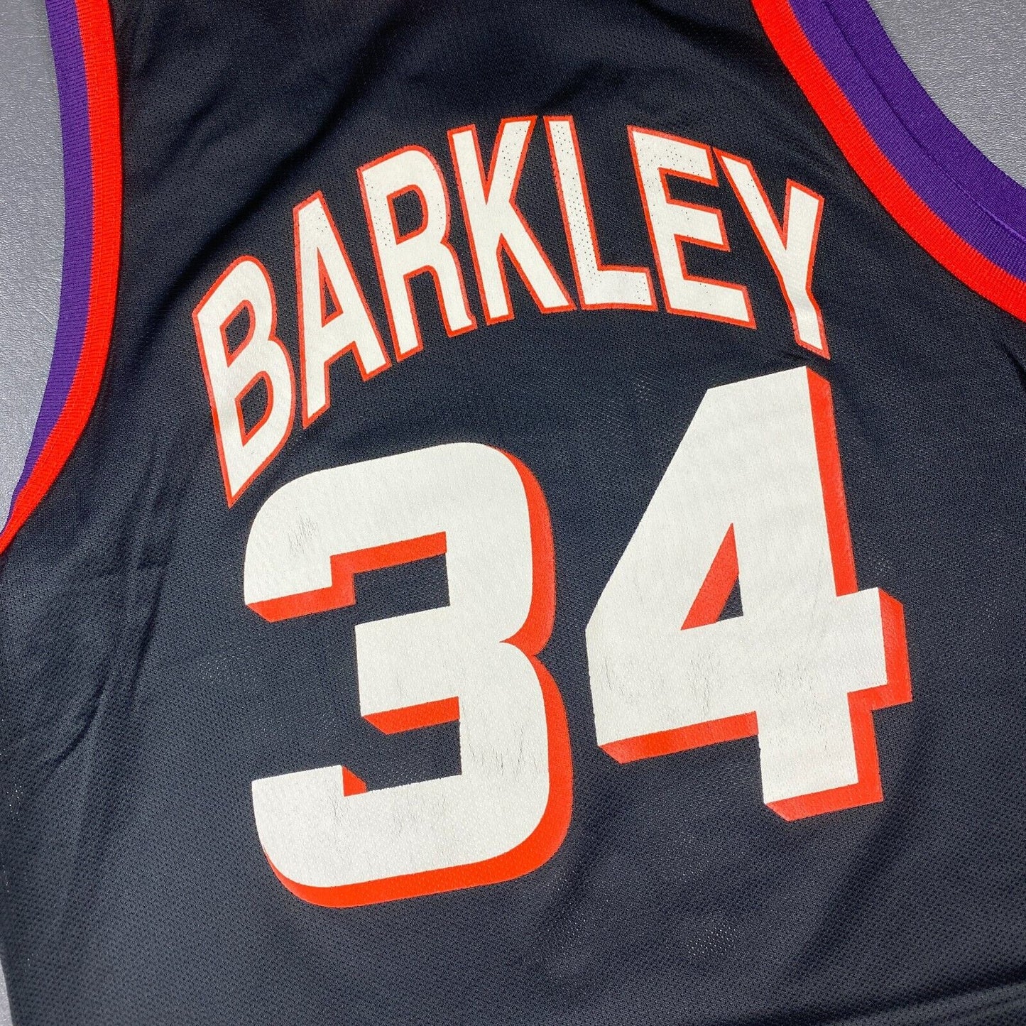 100% Authentic Charles Barkley Vintage Champion Suns Jersey Size 44 M L