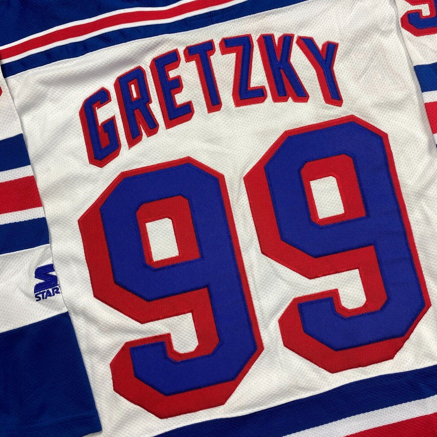 100% Authentic Wayne Gretzky Vintage Starter Rangers Jersey Size L Mens Stitched