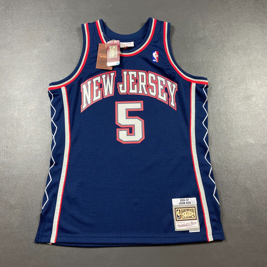 100% Authentic Jason Kidd Mitchell Ness 06 07 NJ Nets Jersey Size 44 L Mens