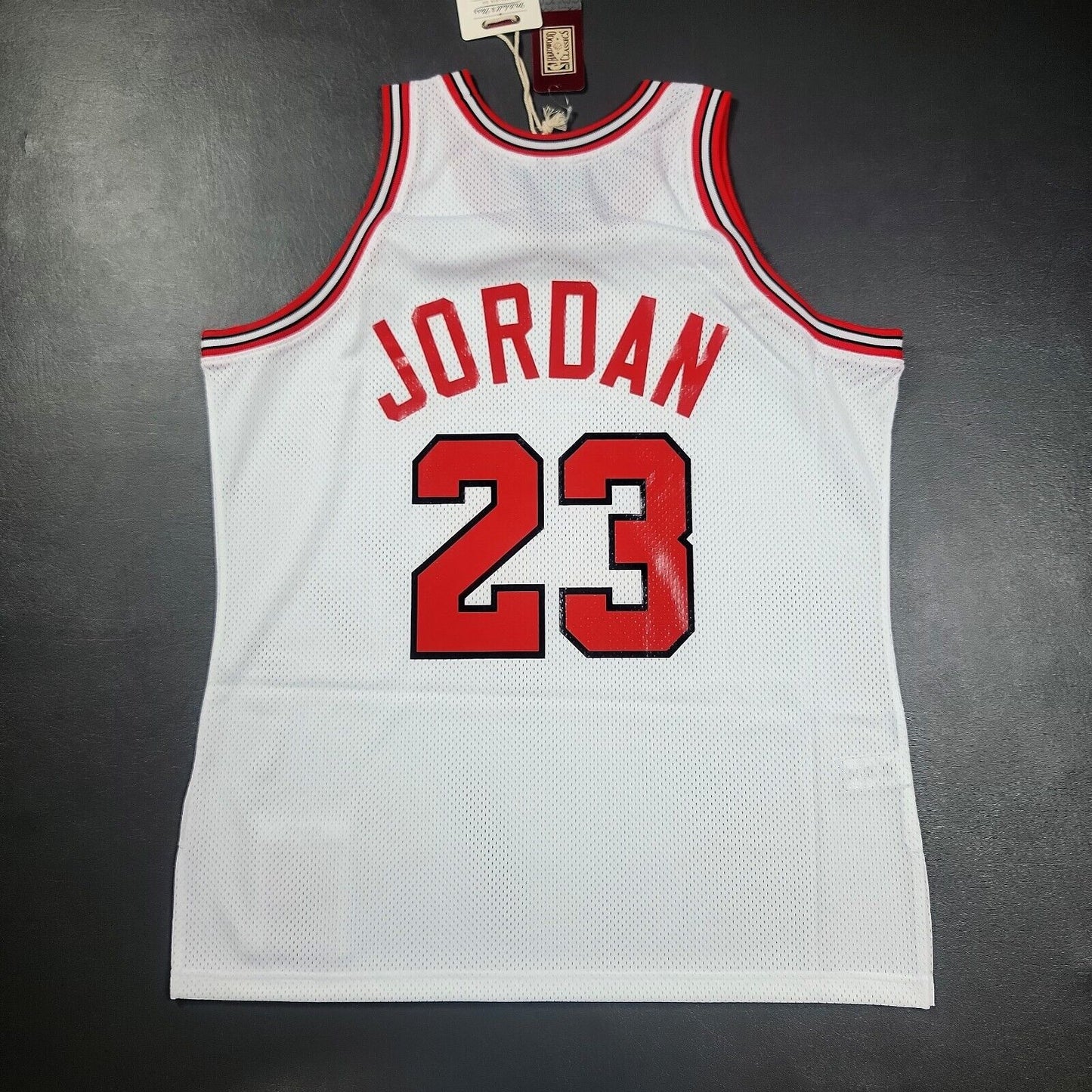 100% Authentic Michael Jordan Mitchell Ness 91 92 The Shrug Bulls Jersey 48 XL