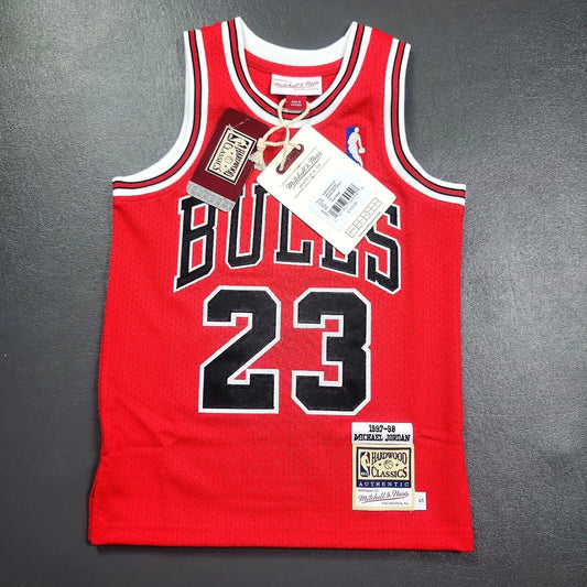 100% Authentic Michael Jordan Mitchell Ness 97 98 Bulls Jersey S4 Boys Preschool