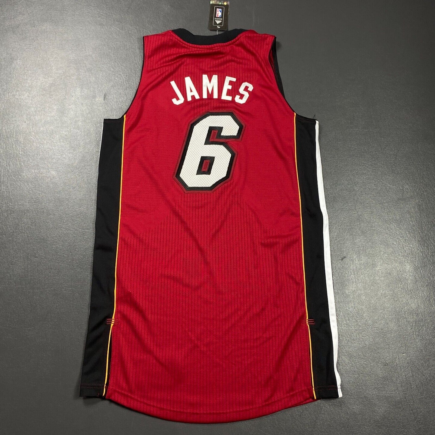 100% Authentic Lebron James Miami Heat 2011 NBA Finals Jersey L - mesh # pro cut
