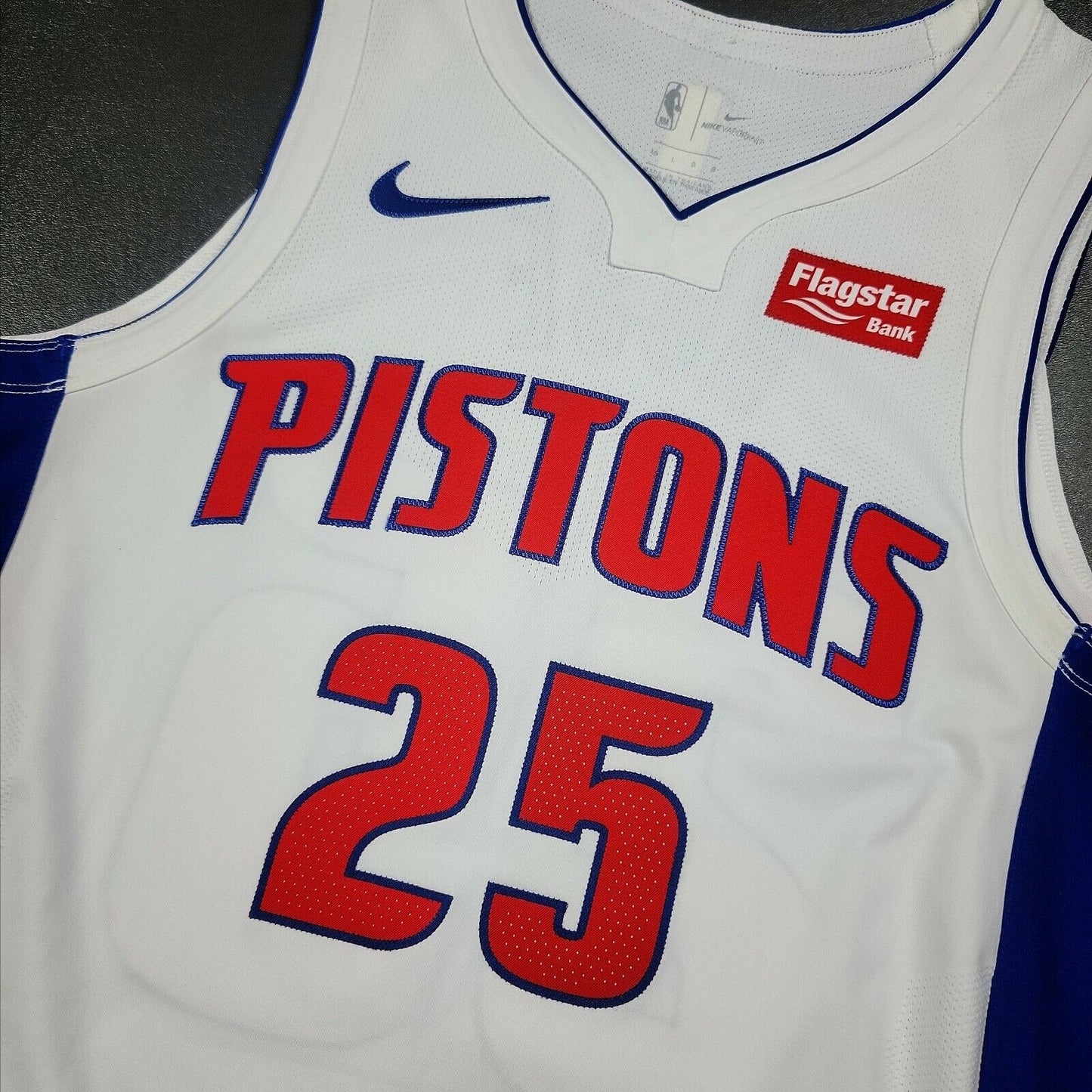 100% Authentic Derrick Rose Detroit Pistons Game Issued Jersey Fanatic COA 48+6"