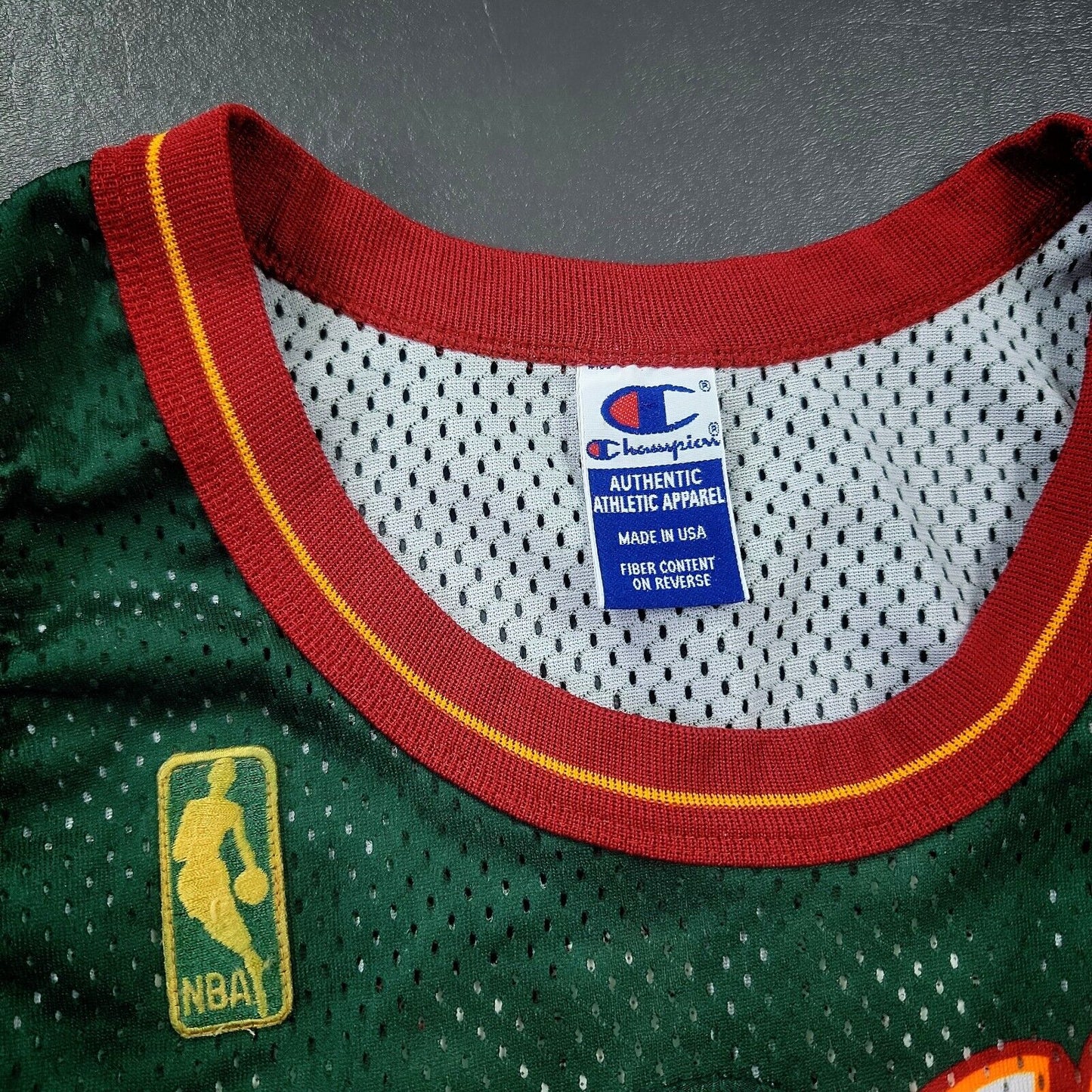 100% Authentic Shawn Kemp Vintage Champion 96 97 Supersonics Jersey Size 48 L XL