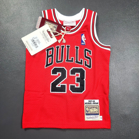 100% Authentic Michael Jordan Mitchell Ness 97 98 Bulls Jersey Size 3T Toddler