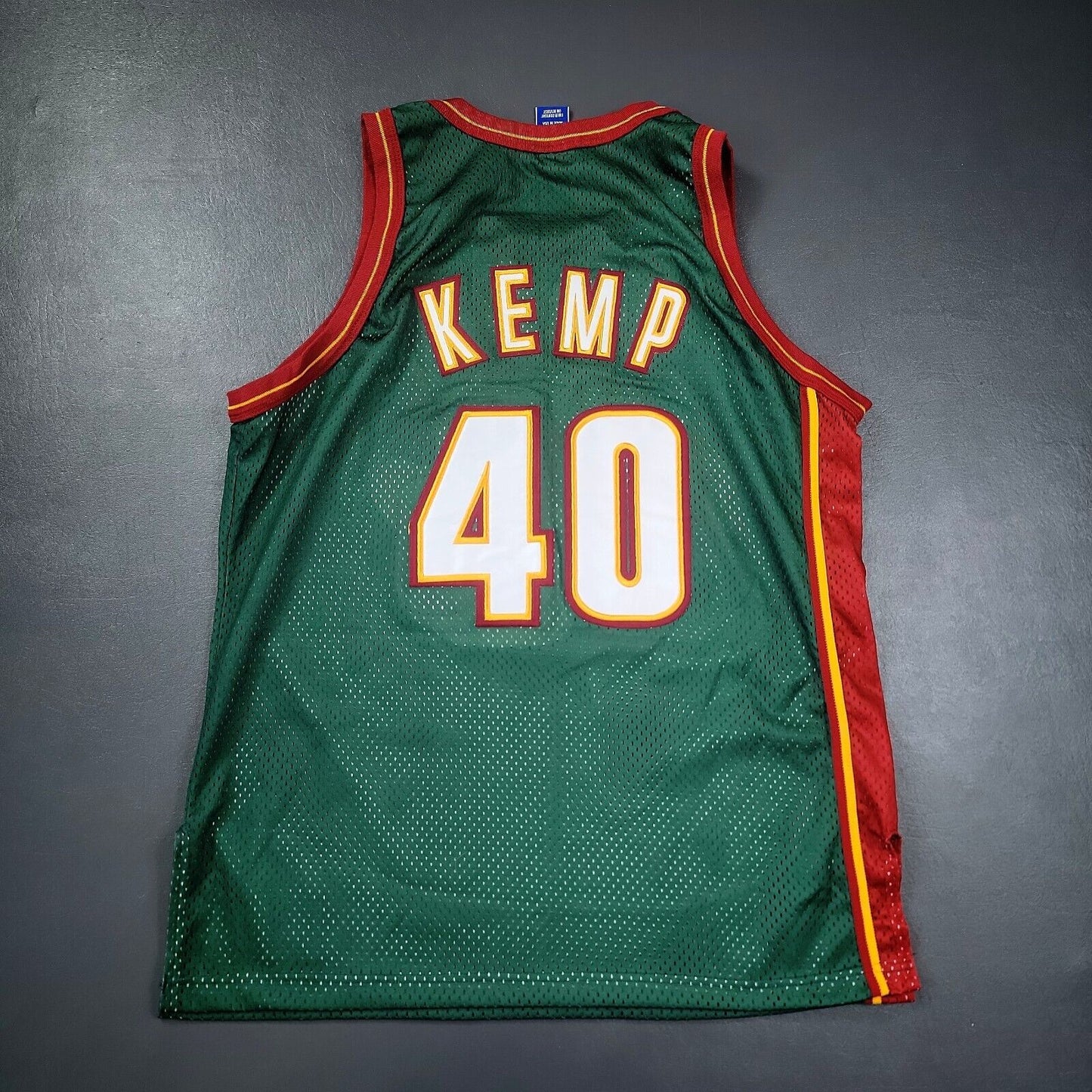 100% Authentic Shawn Kemp Vintage Champion 96 97 Supersonics Jersey Size 48 L XL