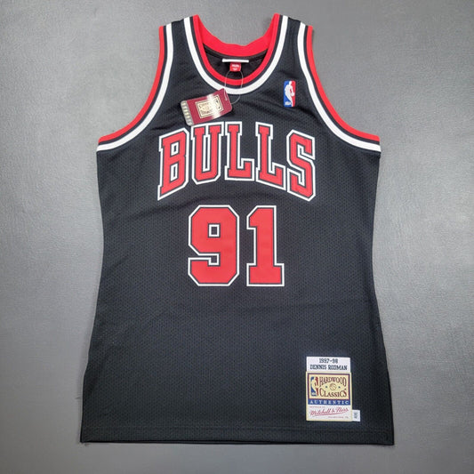 100% Authentic Dennis Rodman Mitchell Ness 97 98 Bulls Jersey Size 40 M Mens