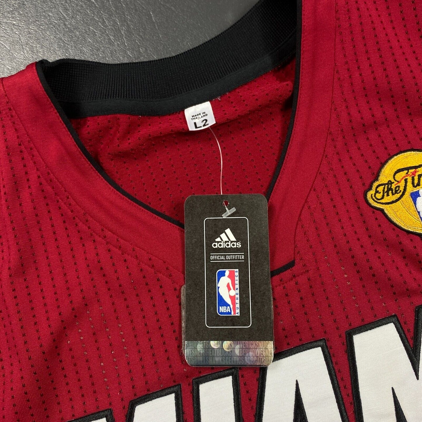 100% Authentic Lebron James Miami Heat 2011 NBA Finals Jersey L - mesh # pro cut