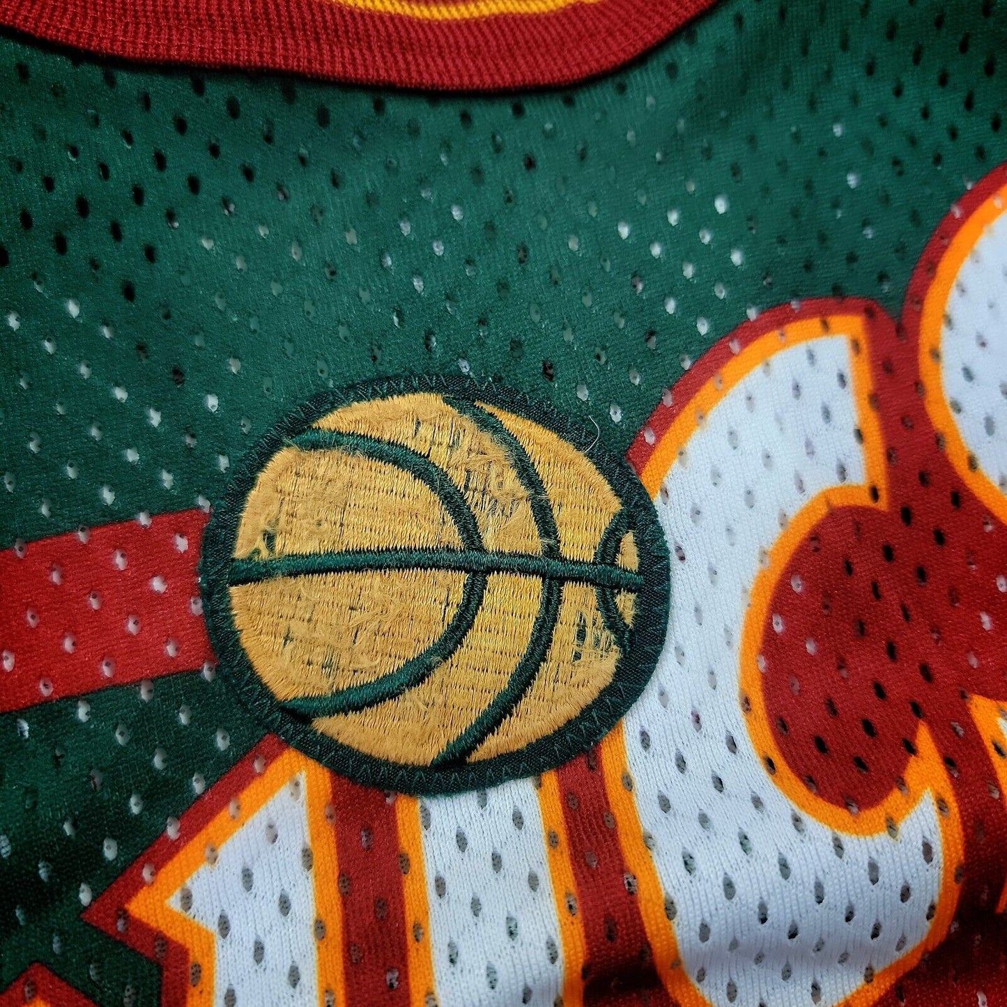 100% Authentic Shawn Kemp Vintage Champion 96 97 Supersonics Jersey Size 48 L XL