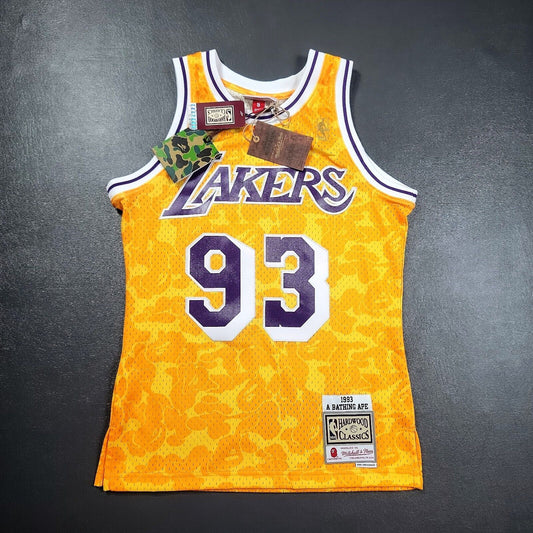 100% Authentic Bape x Lakers Mitchell Ness Jersey Size 36 S A Bathing Ape - Kobe